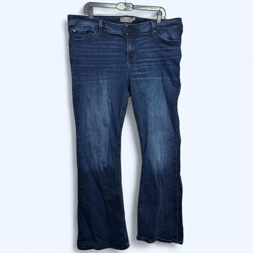 Torrid‎ Luxe Slim Boot Women's Jeans Size 18 Dark Wash Bootcut Stretch Denim